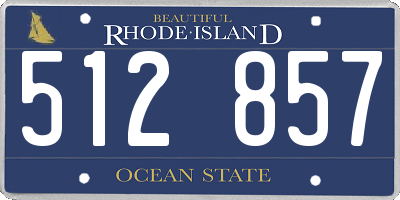 RI license plate 512857