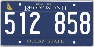 RI license plate 512858