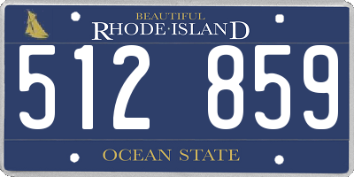 RI license plate 512859
