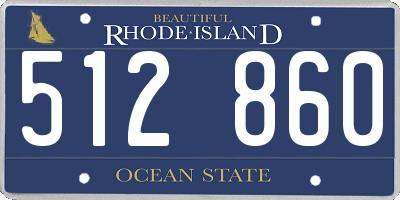 RI license plate 512860
