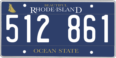 RI license plate 512861