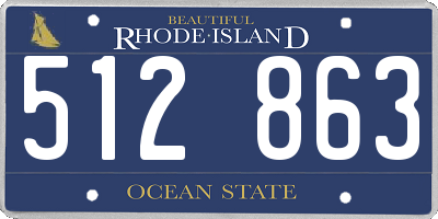 RI license plate 512863