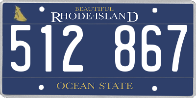 RI license plate 512867
