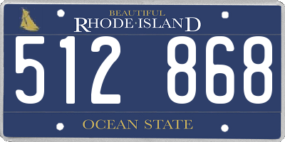 RI license plate 512868