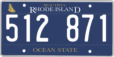 RI license plate 512871