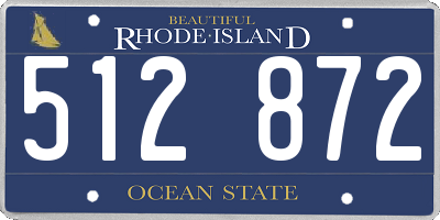 RI license plate 512872