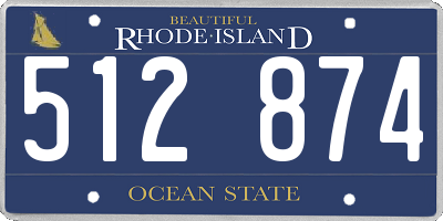 RI license plate 512874