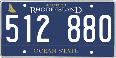 RI license plate 512880
