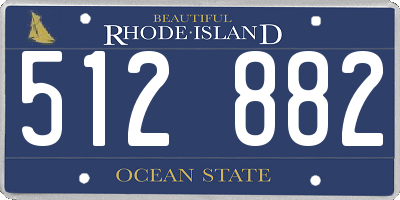 RI license plate 512882