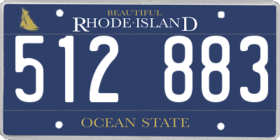 RI license plate 512883