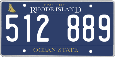 RI license plate 512889