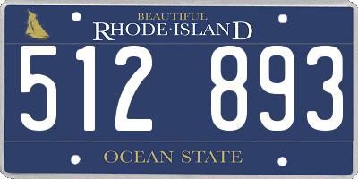 RI license plate 512893