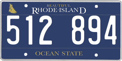 RI license plate 512894
