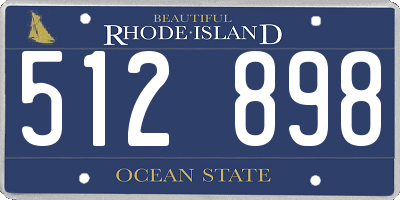 RI license plate 512898