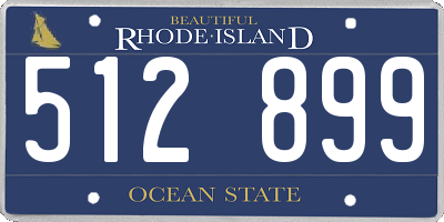 RI license plate 512899
