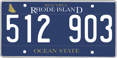 RI license plate 512903
