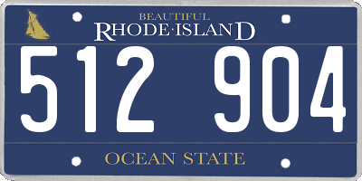 RI license plate 512904