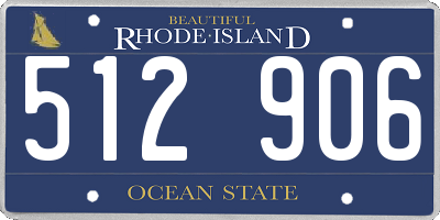 RI license plate 512906