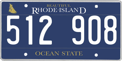 RI license plate 512908