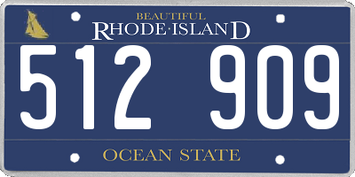 RI license plate 512909