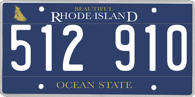 RI license plate 512910