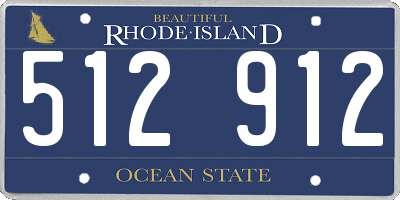 RI license plate 512912