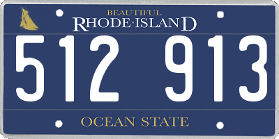 RI license plate 512913
