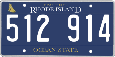 RI license plate 512914