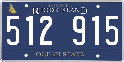 RI license plate 512915