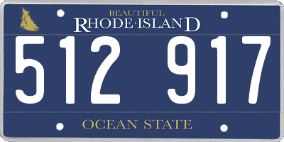 RI license plate 512917