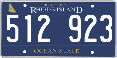 RI license plate 512923