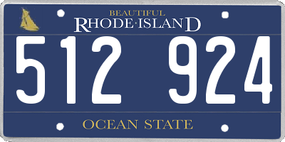 RI license plate 512924