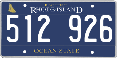 RI license plate 512926