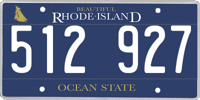 RI license plate 512927