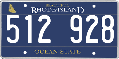 RI license plate 512928