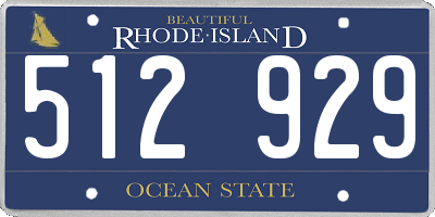 RI license plate 512929
