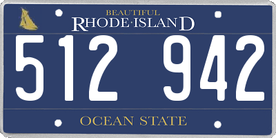 RI license plate 512942