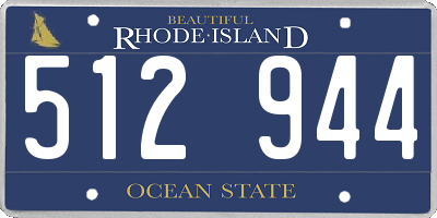 RI license plate 512944