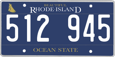 RI license plate 512945