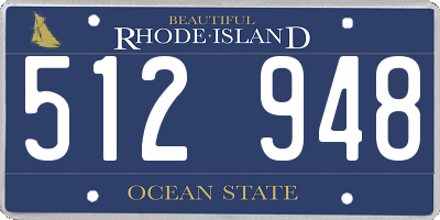 RI license plate 512948