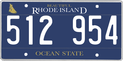 RI license plate 512954