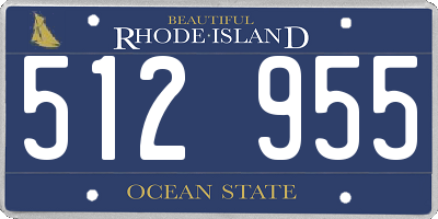RI license plate 512955