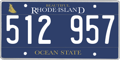 RI license plate 512957