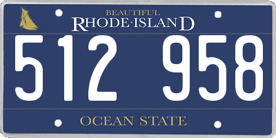 RI license plate 512958