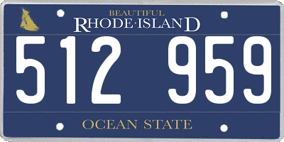 RI license plate 512959