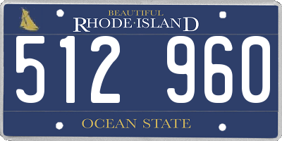 RI license plate 512960