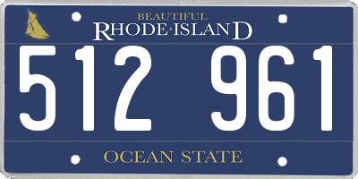 RI license plate 512961
