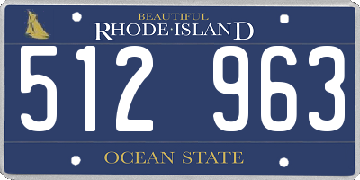 RI license plate 512963
