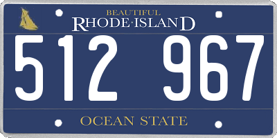 RI license plate 512967