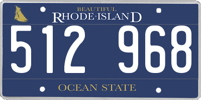 RI license plate 512968
